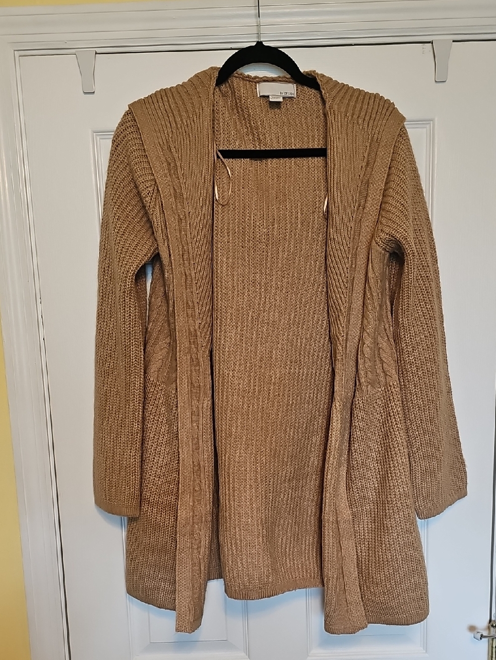 Women's Open-Front Knit Cardigan Sweater - Camel